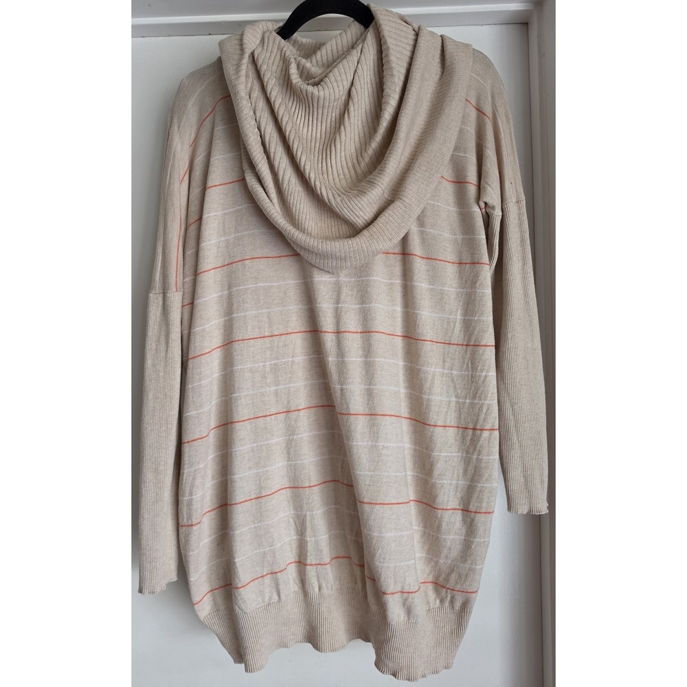 Victoria's Secret Women's Striped Pullover Sweater Size M‎ Beige Cotton Blend